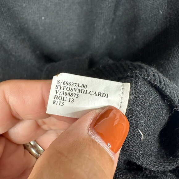 2/$30 Banana Republic V-Neck Cardigan w/ Pockets Black Medium #BAG7 - Picture 6 of 7